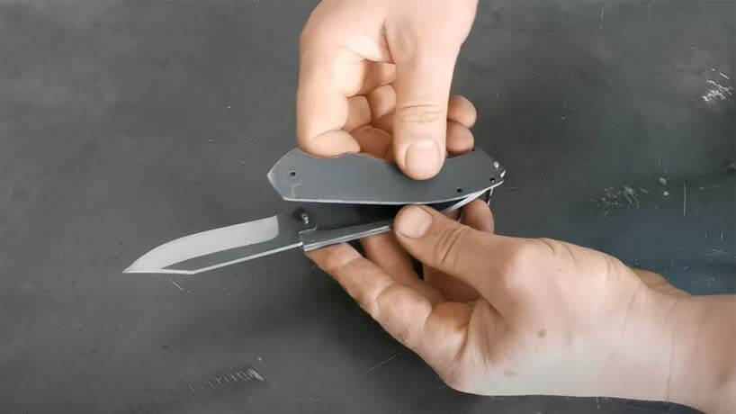 how to make a folding knife from scratch